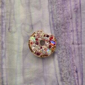 Elegant Multicolor Donut Crystal Pendant